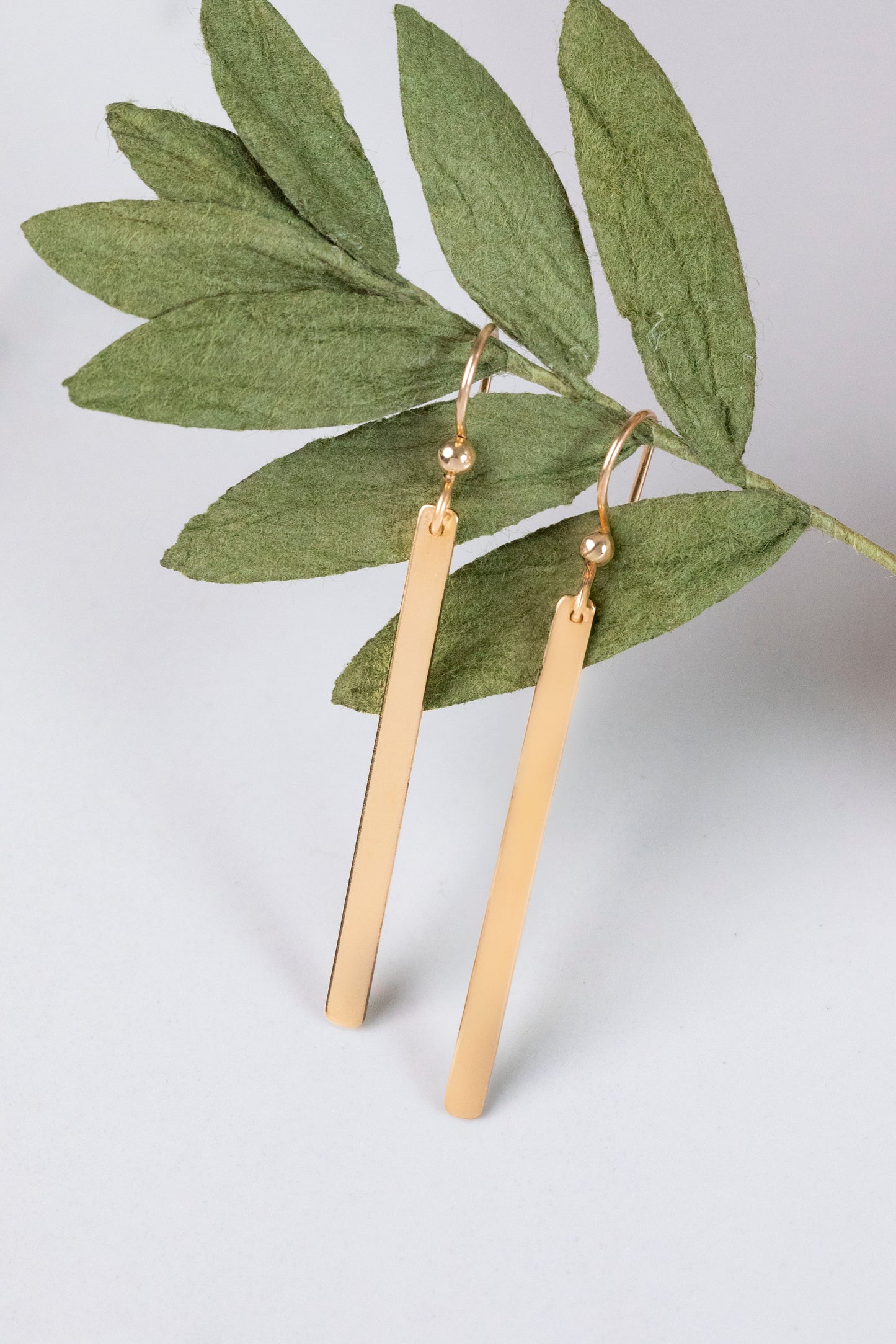 Gold Bar Earrings